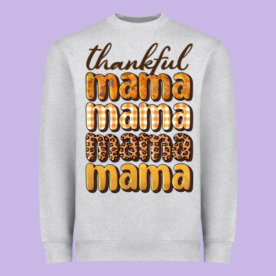 Thankful Mama Heavyweight Sweatshirt Designed By Bundleandbundleshop