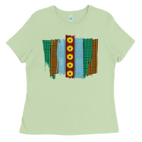 Matcha Western Sunflower Farm Life Brush Strokes Ladies Tee - Bettercallsaul