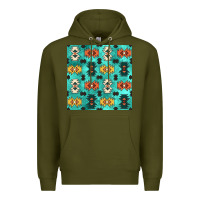 Army Green native american aztec seamless pattern 3 Premium Hoodie - BundleAndBundleShop
