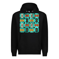 Black native american aztec seamless pattern 3 Premium Hoodie - BundleAndBundleShop