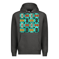 Charcoal Heather native american aztec seamless pattern 3 Premium Hoodie - BundleAndBundleShop