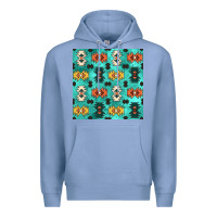 Colony Blue native american aztec seamless pattern 3 Premium Hoodie - BundleAndBundleShop
