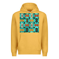 Mustard native american aztec seamless pattern 3 Premium Hoodie - BundleAndBundleShop