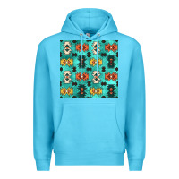 Ocean Blue native american aztec seamless pattern 3 Premium Hoodie - BundleAndBundleShop