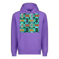 Purple native american aztec seamless pattern 3 Premium Hoodie - BundleAndBundleShop