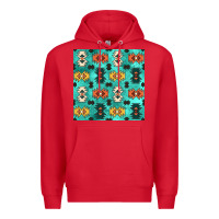 Red native american aztec seamless pattern 3 Premium Hoodie - BundleAndBundleShop