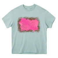Arona gemstone pink leopard background Heavy Core Tee - JahusDesignShop