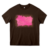 Chocolate Brown gemstone pink leopard background Heavy Core Tee - JahusDesignShop