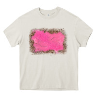 Cream gemstone pink leopard background Heavy Core Tee - JahusDesignShop