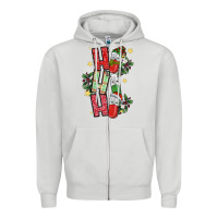 Dove Grey ho ho ho pharmacy Zipper Hoodie - CowhideDigitalArt