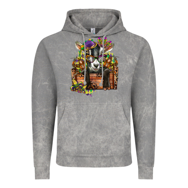 Mardi Gras Goat Vintage Hoodie by CowGirlArtShop | Teevron