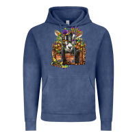 Vintage Denim mardi gras goat Vintage Hoodie - CowGirlArtShop