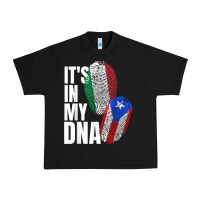 Italian And Puerto Rican Dna Mix Flag Heritage Gift Urban Heavy Tee | Teevron