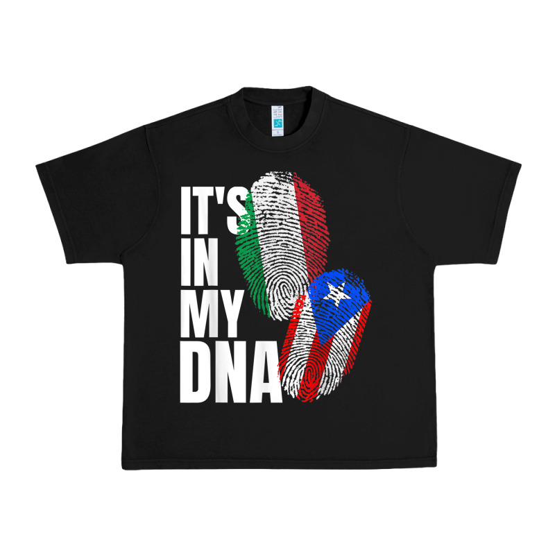 Italian And Puerto Rican Dna Mix Flag Heritage Gift Urban Heavy Tee by minhPixels | Teevron