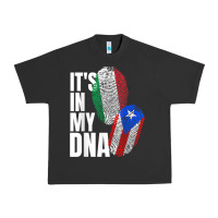Pigment Black Italian And Puerto Rican DNA Mix Flag Heritage Gift Urban Heavy Tee - minhPixels