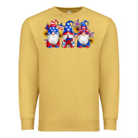 Antique Gold american flag gnomes sunflowers star Premium Sweatshirt - Artiststas