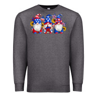 Charcoal Heather american flag gnomes sunflowers star Premium Sweatshirt - Artiststas