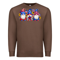 Chestnut american flag gnomes sunflowers star Premium Sweatshirt - Artiststas
