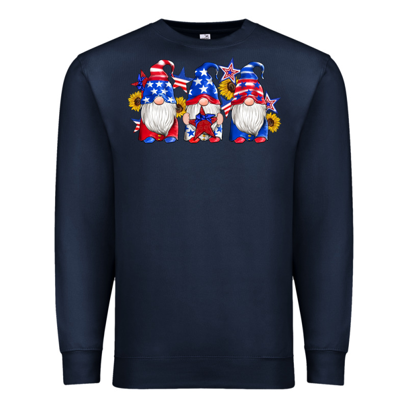 American Flag Gnomes Sunflowers Star Premium Sweatshirt by Artiststas | Teevron