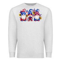 Oatmeal Heather american flag gnomes sunflowers star Premium Sweatshirt - Artiststas