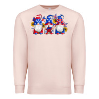 Pale Pink american flag gnomes sunflowers star Premium Sweatshirt - Artiststas