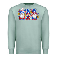 Seafoam american flag gnomes sunflowers star Premium Sweatshirt - Artiststas