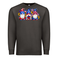 Smoke american flag gnomes sunflowers star Premium Sweatshirt - Artiststas