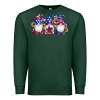 Sports Green american flag gnomes sunflowers star Premium Sweatshirt - Artiststas