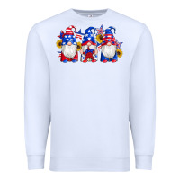 White american flag gnomes sunflowers star Premium Sweatshirt - Artiststas