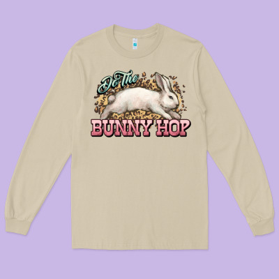 Do The Bunny Hop Easter Day Long Sleeve Tee Designed By Howdyjamesfarm