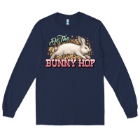 Navy Do the Bunny hop Easter Day Long Sleeve Tee - HowdyJamesFarm