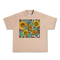 Burro turquoise sunflowers with gemstones Urban Heavy Tee - TumblerDesignByShophia