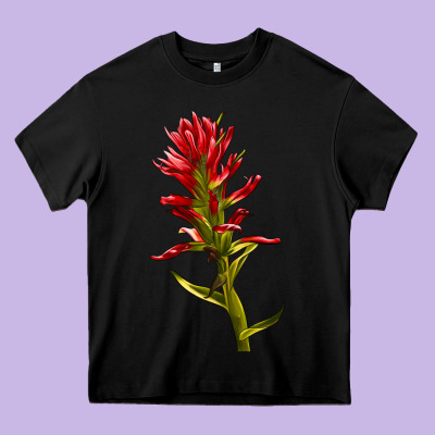 Indian Paintbrush Heavy Core Tee Designed By Lillyallendesigns