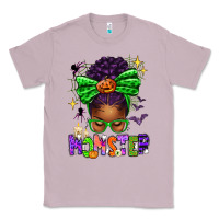 Halloween Afro Messy Bun Momster Classic Tee | Teevron