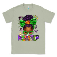 Matcha Halloween Afro Messy Bun Momster Classic Tee - texasbilliewilder