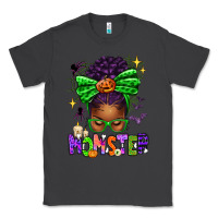 Smoke Halloween Afro Messy Bun Momster Classic Tee - texasbilliewilder