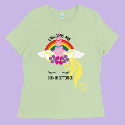 Unicorns Are Born In September Ladies Tee Designed By Bettercallsaul