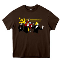 Chocolate Brown the communist party Heavy Core Tee - minhPixels