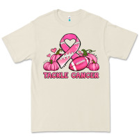 Bone tackle cancer pumpkins football and ribbon breast cancer awareness Premium Tee - Jasminsmagicworld