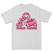 Dove Grey tackle cancer pumpkins football and ribbon breast cancer awareness Premium Tee - Jasminsmagicworld