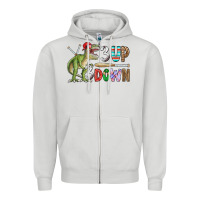 Dove Grey 3 up 3 down rex Zipper Hoodie - CowhideDigitalArt