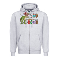 Heather Grey 3 up 3 down rex Zipper Hoodie - CowhideDigitalArt