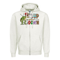 Oatmeal Heather 3 up 3 down rex Zipper Hoodie - CowhideDigitalArt