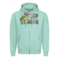 Seafoam 3 up 3 down rex Zipper Hoodie - CowhideDigitalArt