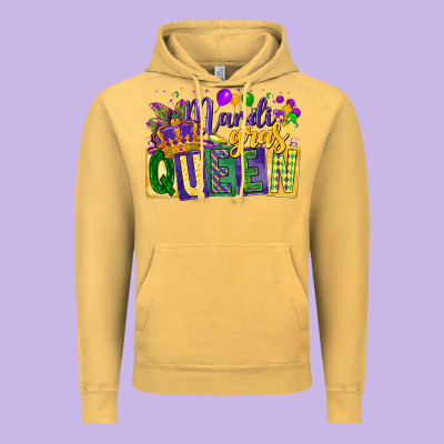 Mardi Gras Queen Vintage Hoodie Designed By Cowgirlartshop
