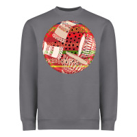 Storm african fabric pattern round earrings 2 Heavyweight Sweatshirt - BundleAndBundleShop