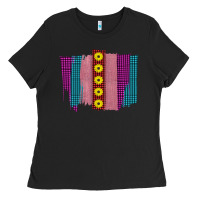 Black Western Farm Life Sunflower Brush Strokes Ladies Tee - Bettercallsaul