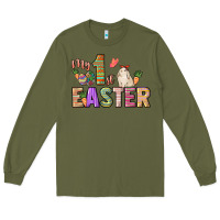 Army Green My 1st Easter Day Long Sleeve Tee - HowdyJamesFarm
