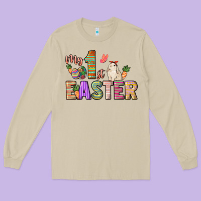 My 1st Easter Day Long Sleeve Tee Designed By Howdyjamesfarm