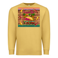 Antique Gold cinco de taco paper serape leopard wooden Premium Sweatshirt - Artiststas